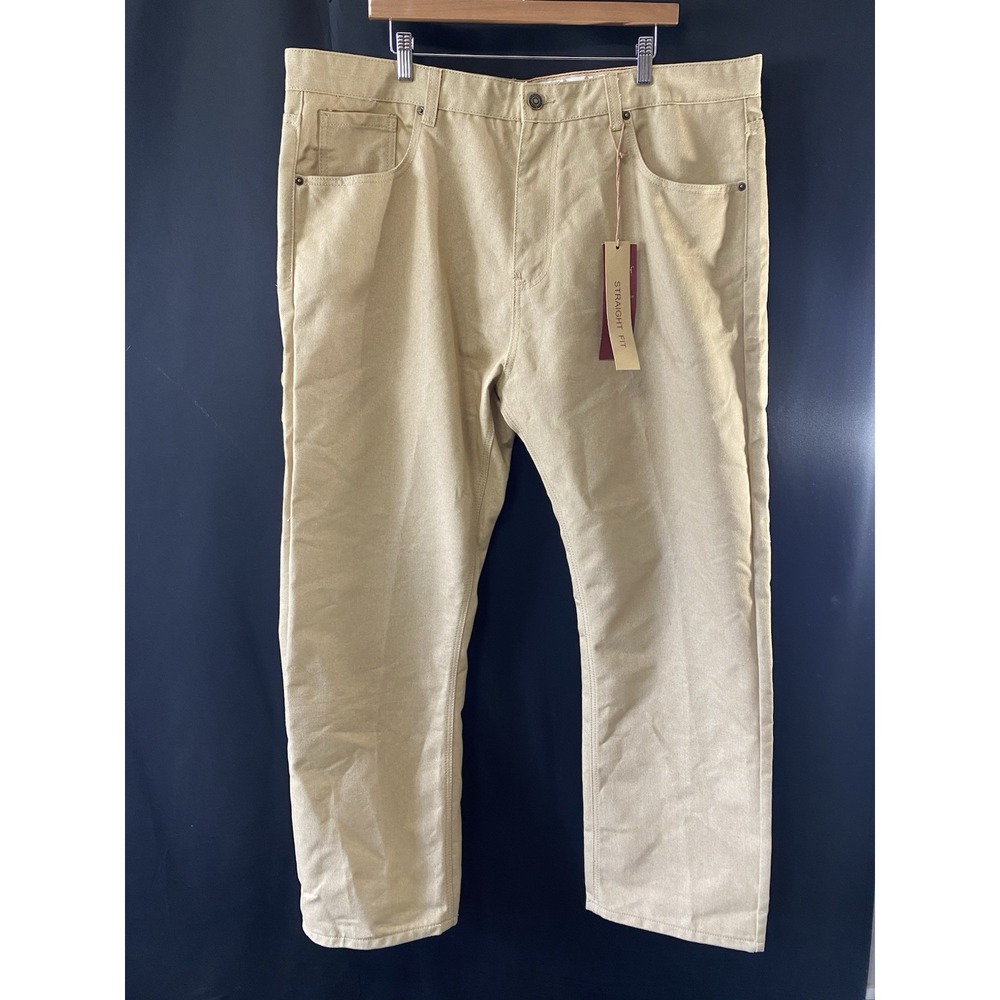 Switch New York & Co Men's Khaki Jeans Size 44x32 Heavyweight Straight Fit NWT